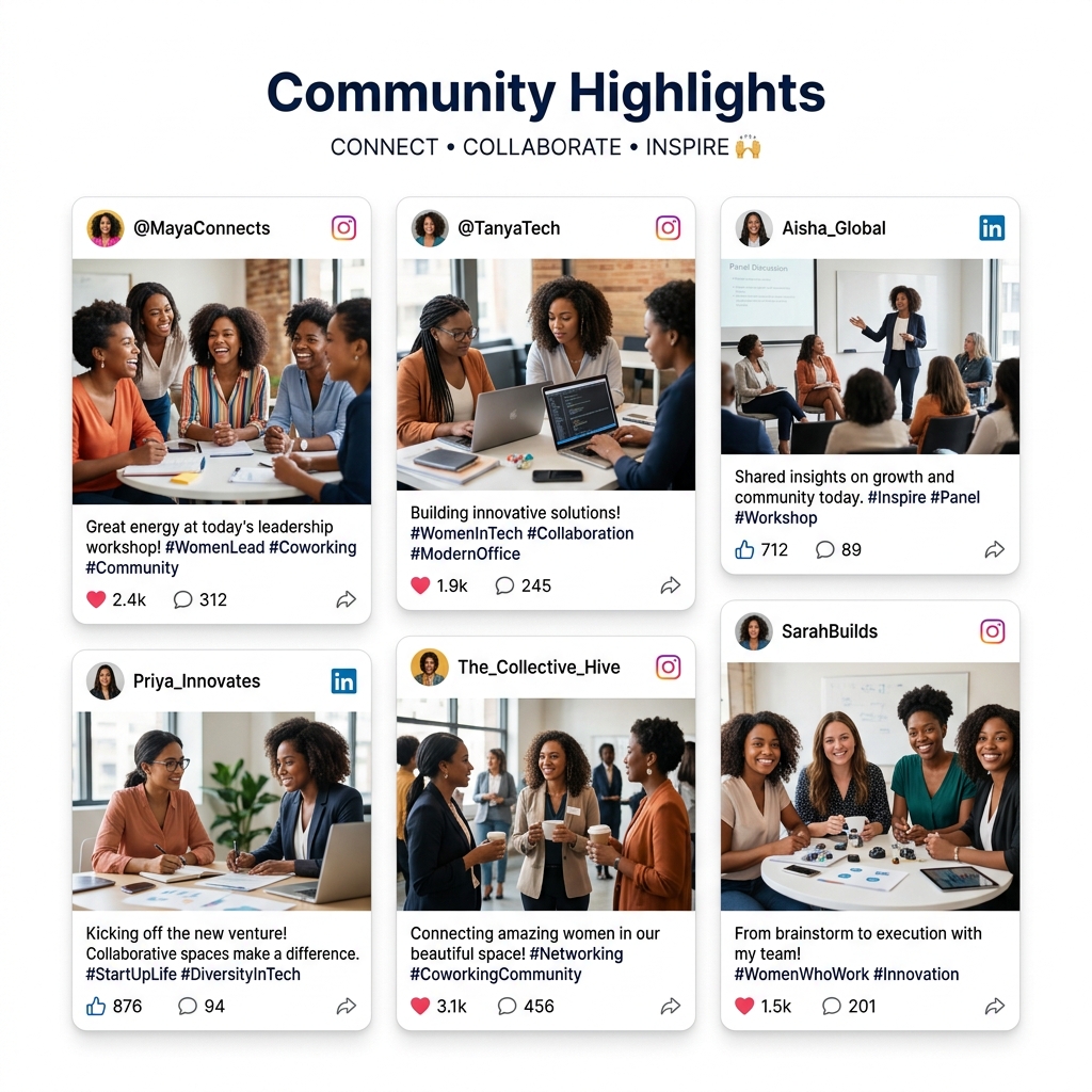 Zora's House Social Feed Mockup